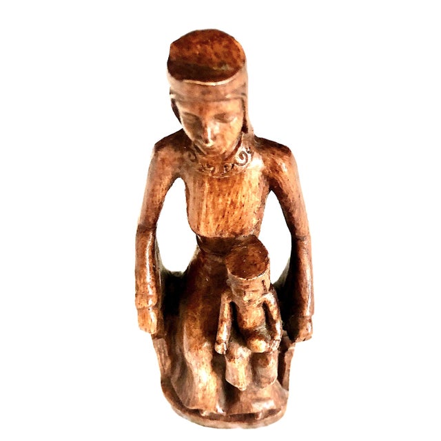 Madonna and Child Sedes Sapientiae “Throne of Wisdom” Devotional Wood Statue For Sale In San Francisco - Image 6 of 7