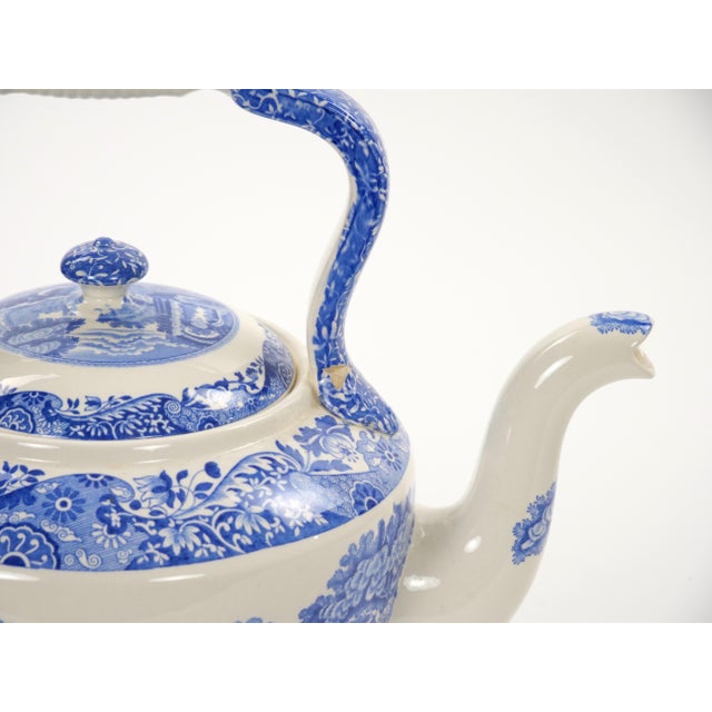Oversized Italian Blue and White Porcelain Tea or Coffee Pot For Sale - Image 11 of 14