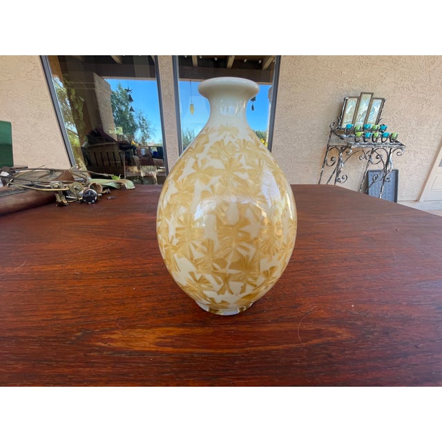 Chinese Vintage Crystalline Glazed Ceramic Bud Vase For Sale - Image 3 of 6