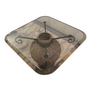 Custom Accent Table Made With Antique Indian Vases