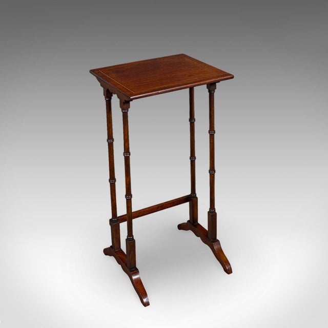 Antique Quartetto of Nesting Tables, English, Set of 4, Occasional, Edwardian For Sale - Image 10 of 12