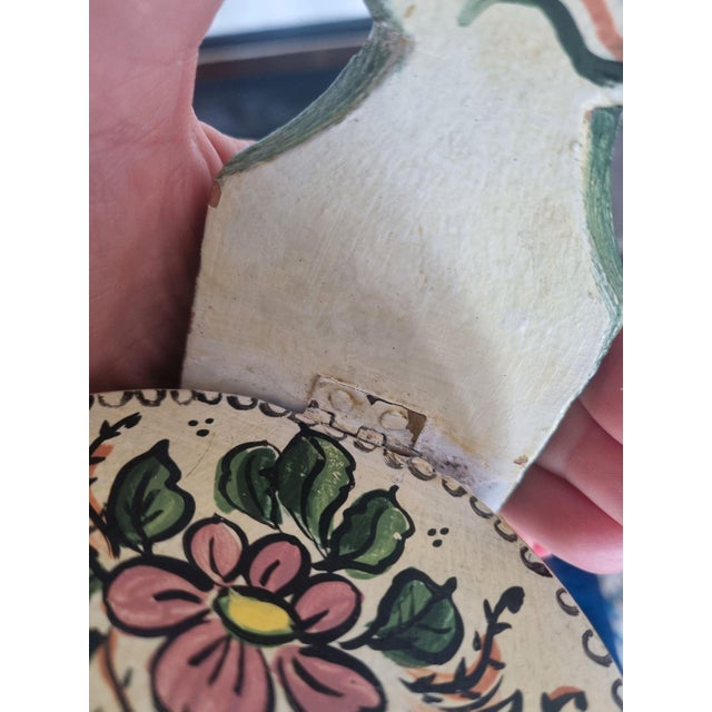 Art Deco Wooden Painted Mortar, Container and Platter, 1930s, Set of 5 For Sale - Image 11 of 13