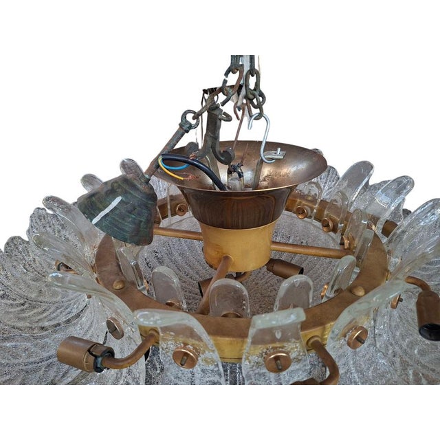 Murano Glass Ceiling Light attributed to Barovier and Toso, 1950 For Sale - Image 6 of 18
