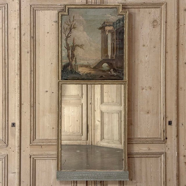 Early 19th Century Early 19th Century French Directoire Neoclassical Trumeau Mirror For Sale - Image 5 of 15
