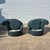 1980s Vintage Hollywood Regency Asymmetric Shell Back Swivel Chairs, Manner of Vladimir Kagan - A Pair For Sale - Image 11 of 15