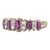 0.78ctw Ruby Diamond Tiered Ring 14k Yellow Gold Rooftop Pyramid Size 5.75 For Sale