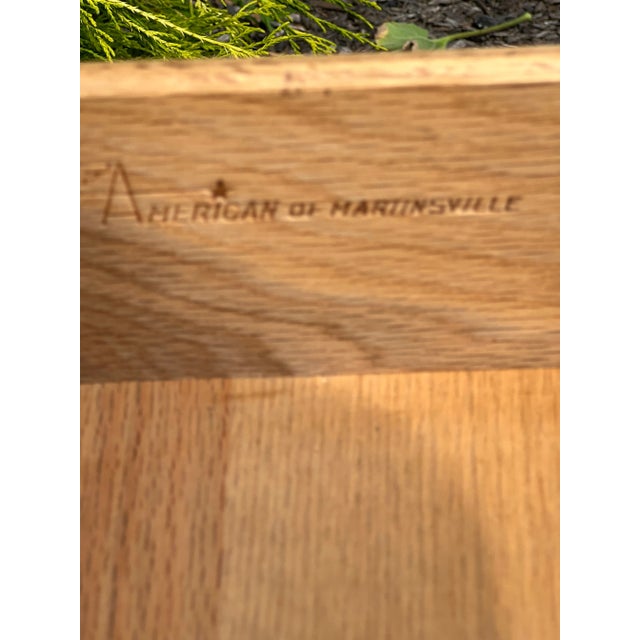 Vintage American of Martinsville Asian Inspired Square Nightstand For Sale - Image 9 of 10