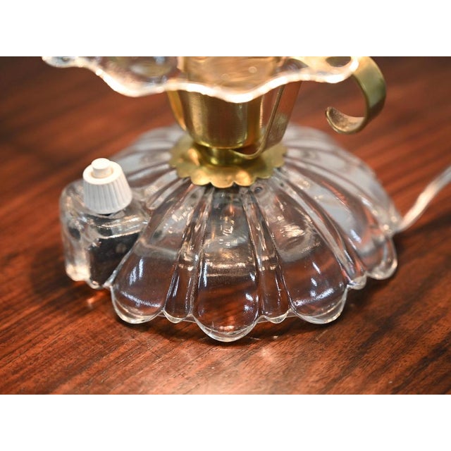 Bell-Flower Murano Glass and Brass Table Lamps from Barovier, Italy, 1940s, Set of 2 For Sale - Image 14 of 16