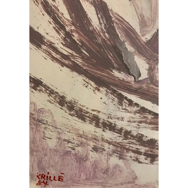 Contemporary Jean Krillé, Winter Landscape No. 15, Oil on Wood, 1984 For Sale - Image 3 of 7