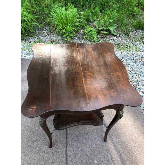 Bronze Antique English Queen Anne Walnut Table For Sale - Image 8 of 10