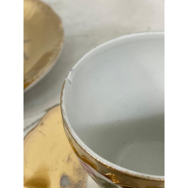 Gold Gilt Fragonard Mocca Service from Versailles, Set of 15 For Sale - Image 8 of 9