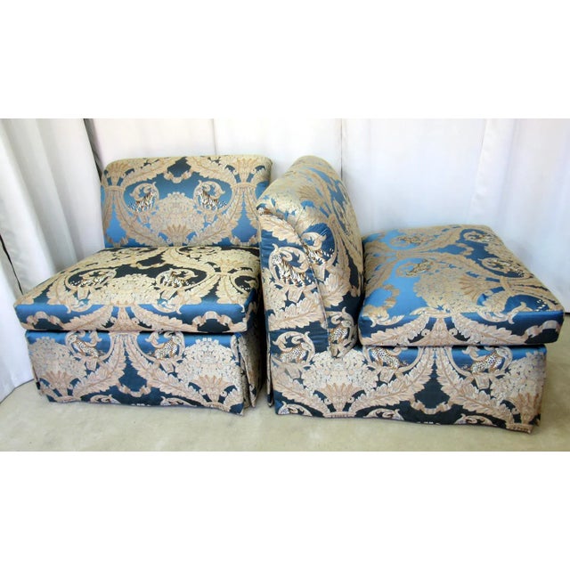 Grafton Furniture Company Custom Made Lounge Chairs With a Tiger Print
