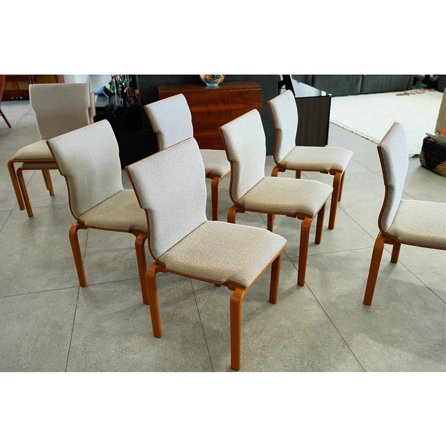 1970s Sanders Int. Stacking MCM Dining Chairs 22 Available For Sale - Image 9 of 12