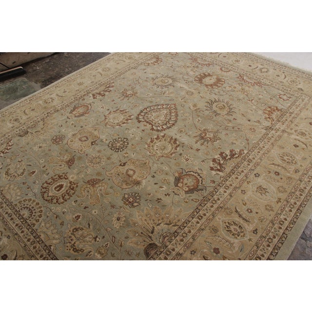 Rug & Kilim Classic Persian Style Rug, Blue Field, Beige-Brown Floral Pattern by Rug & Kilim For Sale - Image 4 of 7