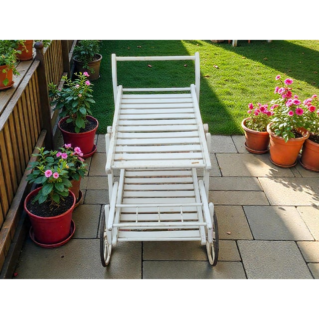 1960s Wooden Serving Cart from Gleizes,1960s-1970s For Sale - Image 5 of 8