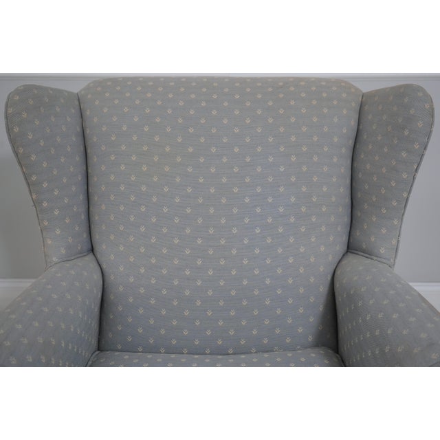 1970s Drexel Chippendale Mahogany Wing Back Lounge Chair For Sale - Image 5 of 18