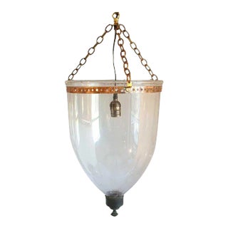 English Regency Style Glass One-light Hall Lantern For Sale