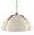 Large White Plastic and Brass Pendant Lamp by Siva Poggibonsi for Arcobaleno, Italy, 1960s For Sale