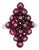 Kite Shape Ruby Beads Diamond Ring, Size 7 For Sale