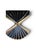 Late 20th Century Japanese Black Porcelain Fan-Shaped Decorative Tray With Metallic Trim For Sale - Image 5 of 5