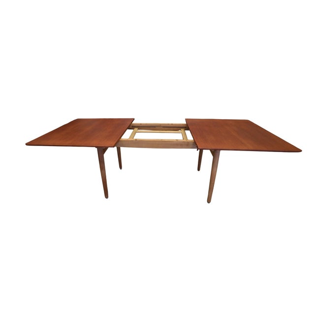 Andreas Tuck AT310 Dining Table in Teak and Oak by Hans J. Wegner for Andreas Tuck, 1950s For Sale - Image 4 of 18