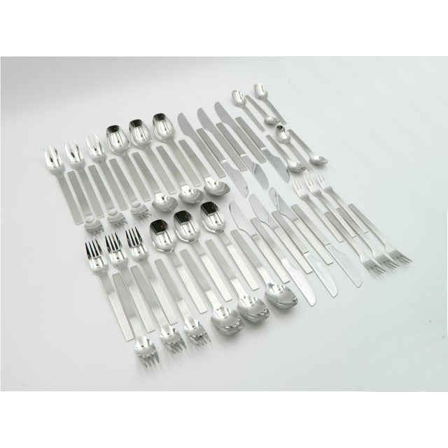 48-piece stainless steel cutlery set, model Titan, designed by Helmut Alder and produced by Rosenthal in Germany. High-...