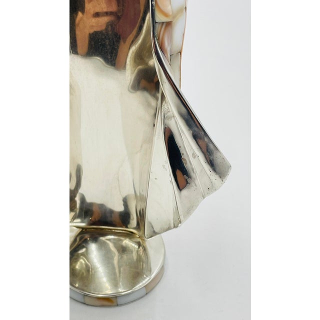 1980s Silver & Mother of Pearl Shell Madonna Sculpture by Emilia Castillo/Los Castillo For Sale - Image 13 of 18
