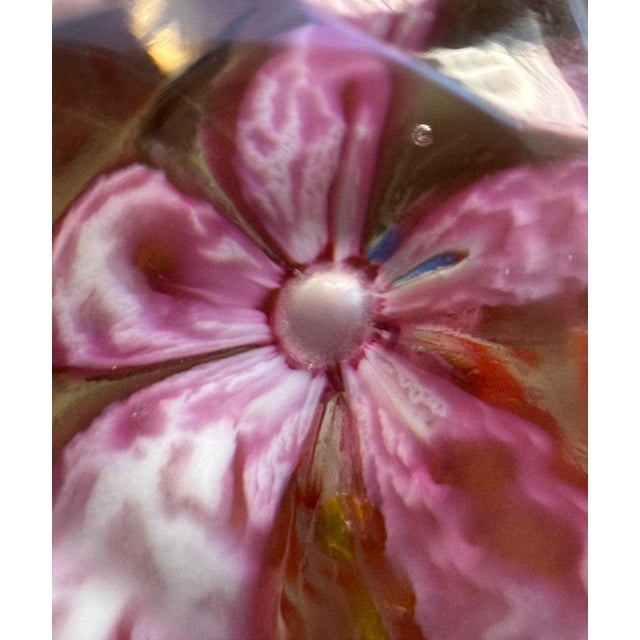 Late 19th Century "Magnum" Antique Bohemian Faceted Floral Glass Paperweight For Sale - Image 5 of 17