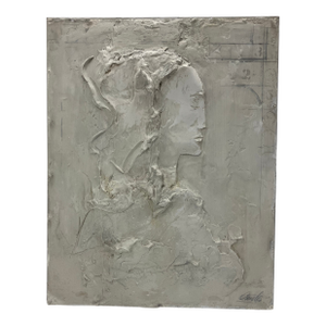 1980s Sculptural Portrait of a Renaissance Lady Signed Dante