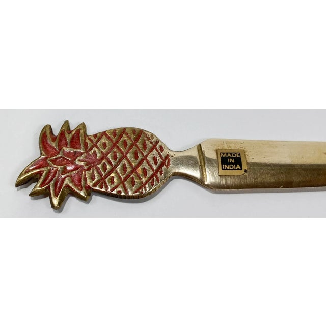 Brass Pineapple Letter Opener For Sale - Image 4 of 4
