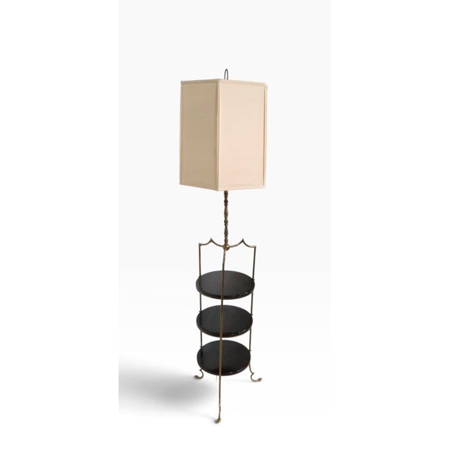 Mid 20th Century Regency Three Tier Floor Lamp Shelf For Sale In New York - Image 6 of 13