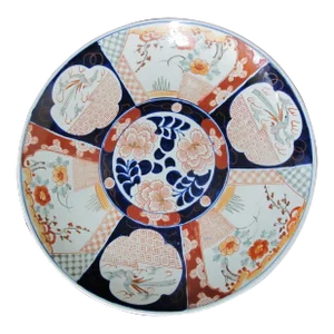 Japanese Bird & Flower Imari 14 3/4" Charger Serving Plate Platter Dish