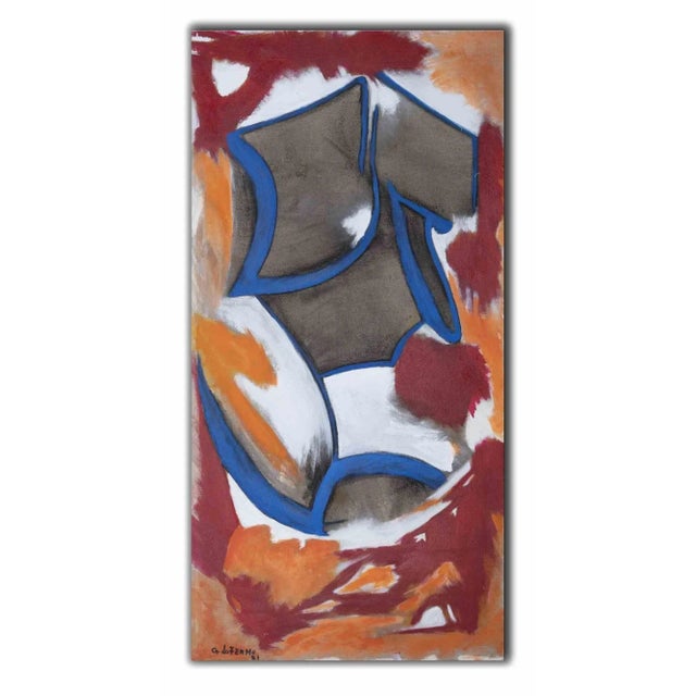 Giorgio Lo Fermo, Abstract Composition, Original Oil on Canvas, 2021 For Sale - Image 4 of 5