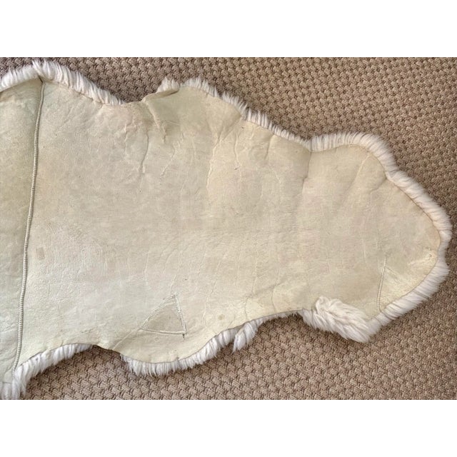 Animal Skin Vintage Blue Tipped Sheep Skin Throw For Sale - Image 7 of 8