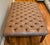 Tufted Faux Leather Ottoman For Sale - Image 4 of 5