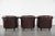 Chesterfield Club Chairs in Cowhide Leather, Set of 3 For Sale - Image 3 of 18