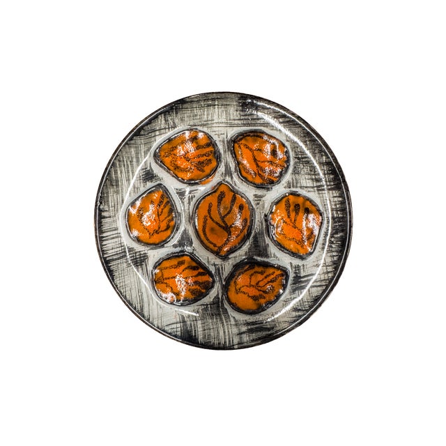 Mid 20th Century French m.b.f.a. Pornic Oyster Service - 9 Plates For Sale - Image 14 of 18