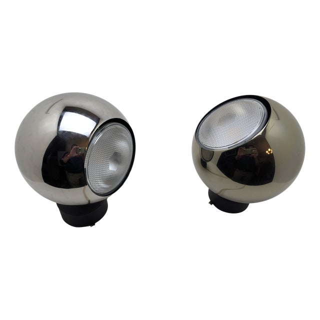 Eyeball Spherical Spotlights by Motoko Ishii for Staff Leuchten, Germany, 1960s, Set of 2 For Sale