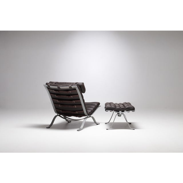 1960s Set of Ari Chair and Ottoman by Arne Norell for Arne Norell AB, 1965 For Sale - Image 5 of 16