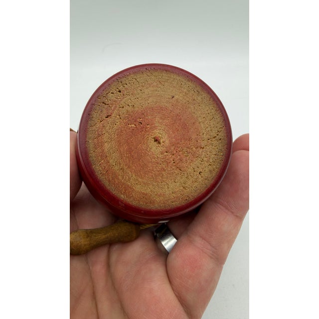 A Fine Antique Pennsylvania Red Painted Turned Folk Art Treenware Container, Circa 1910's For Sale - Image 10 of 12