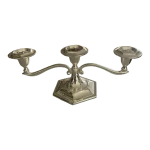 1960s English 3 Arm Silver Plated Candelabra