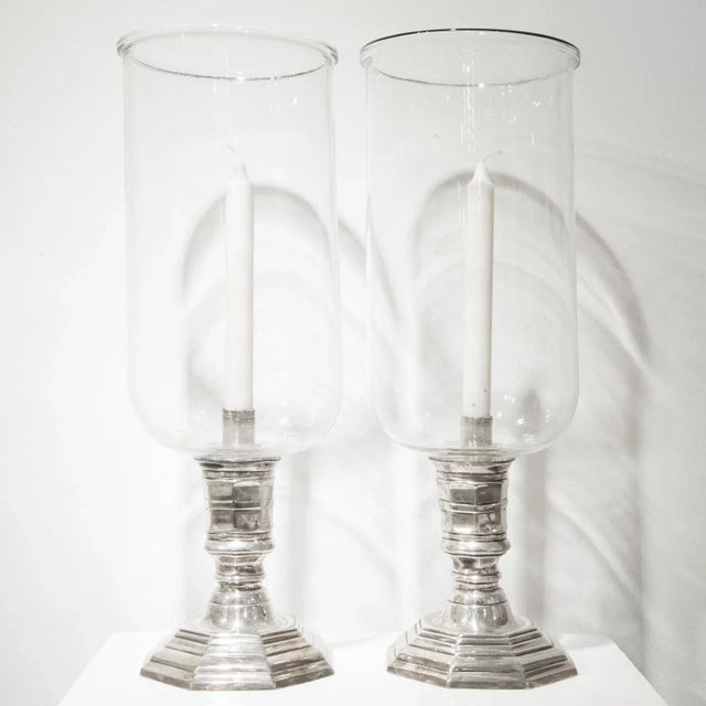 Silver and Glass Lanterns, 1900s, Set of 2 For Sale - Image 6 of 6