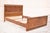 Vintage Mid Century Modern Art Deco Walnut Full Size Bed Frame by Joerns Bros. Item features a full size frame, rolling...
