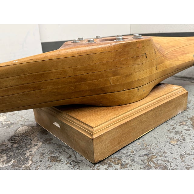 Brown Wooden Aviation Propeller, Vintage For Sale - Image 8 of 12