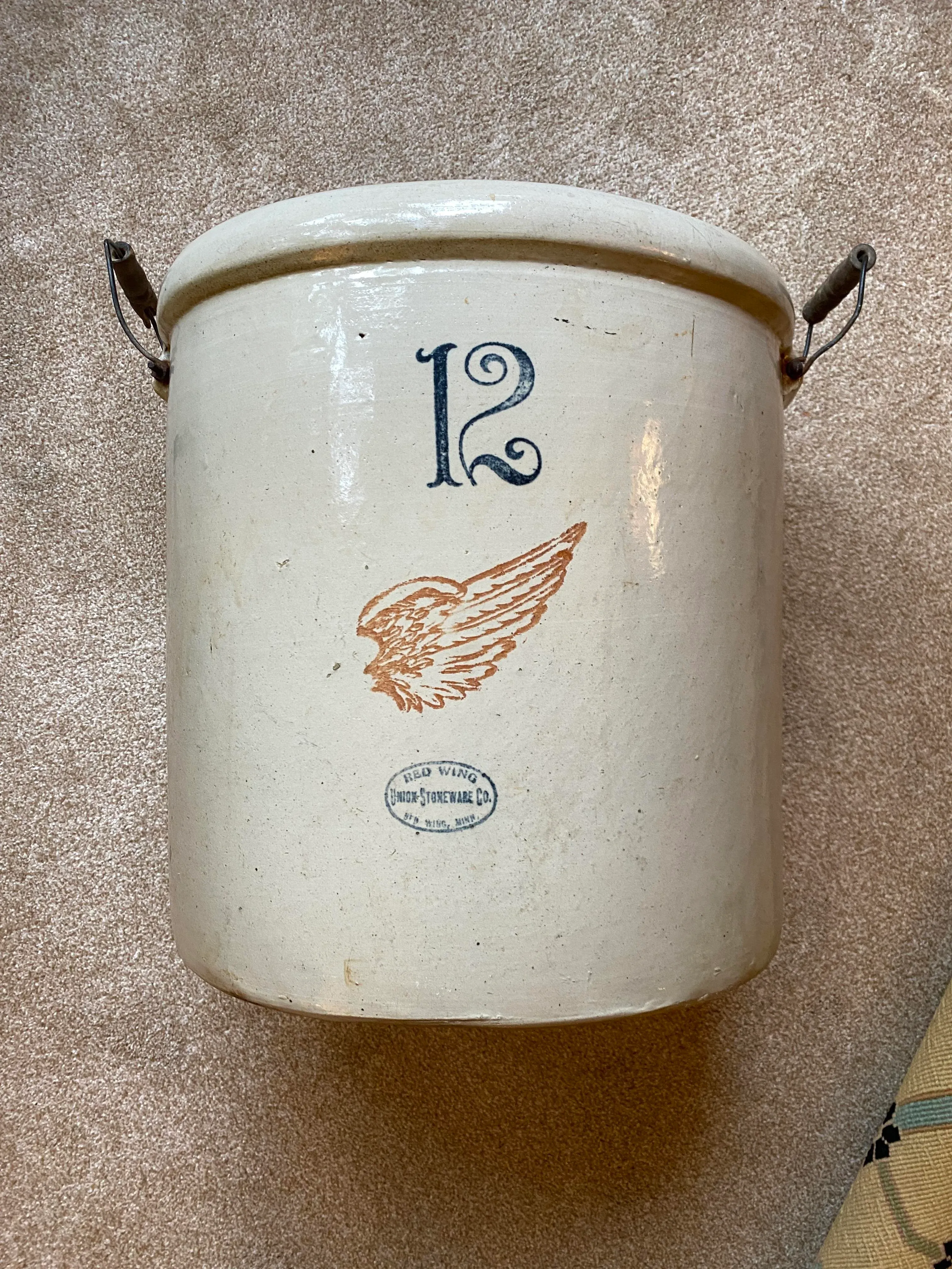 1915 Red Wing 12 Gallon Stoneware Crock | Chairish