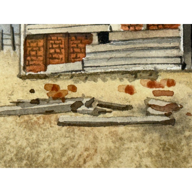 Karen Marlowe "Old Cottage, Broadmarsh" Original Watercolor, Framed For Sale In San Francisco - Image 6 of 12
