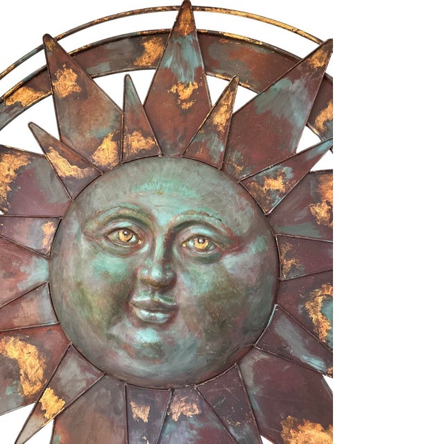 Vintage Sunburst Mirror with wonderful Patina .