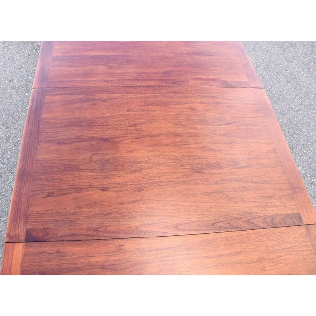 Dunbar Furniture 1960s Dunbar Walnut Dining Table Seats 14 For Sale - Image 4 of 11