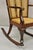 Early 20th Century Antique Victorian Walnut and Cane Carved Rocker Rocking Chair W/ Queen Anne Legs For Sale - Image 5 of 10