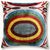 "his 20x20 inch (50x50 cm) handmade silk velvet throw pillow features a striking concentric ikat-inspired motif, rendered...